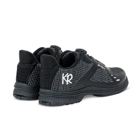 KR Strikeforce Jet FT Right Handed WIDE Men's Bowling Shoes Black/Silver - Image 2