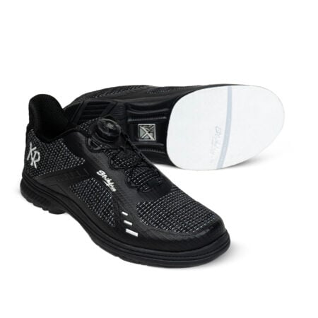 KR Strikeforce Jet FT Right Handed WIDE Men's Bowling Shoes Black/Silver - Image 5