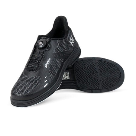 KR Strikeforce Jet FT Right Handed WIDE Men's Bowling Shoes Black/Silver - Image 6
