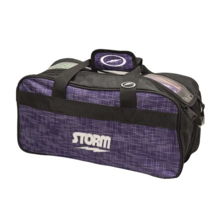 Storm 2 Ball Tote Checkered Abstract Purple/Black