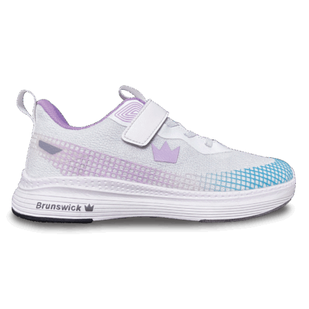 Brunswick Strike Zone Youth Bowling Shoes White/Teal