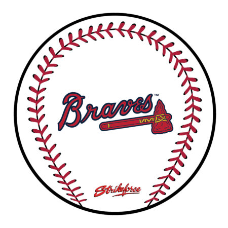 KR Strikeforce MLB Atlanta Braves Round Leather Shammy