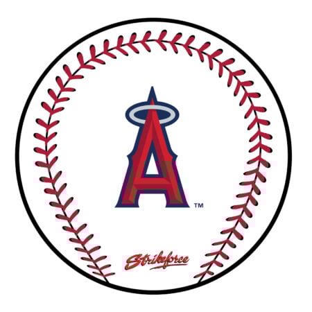 KR Strikeforce MLB Los Angeles Angels Round Leather Shammy