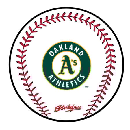 KR Strikeforce MLB Oakland Athletics Round Leather Shammy