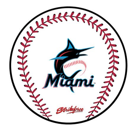 KR Strikeforce MLB Miami Marlins Dodgers Round Leather Shammy