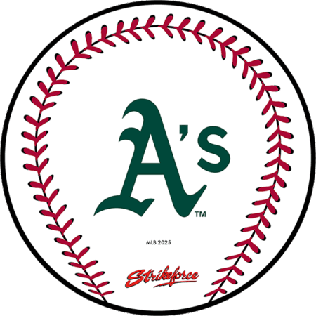 KR Strikeforce MLB Oakland Athletics Round Leather Shammy