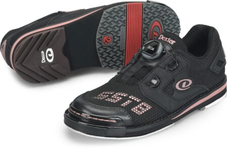 Dexter SST 8 Power Frame BOA Women's Bowling Shoes Black/Dusty Rose - Image 9