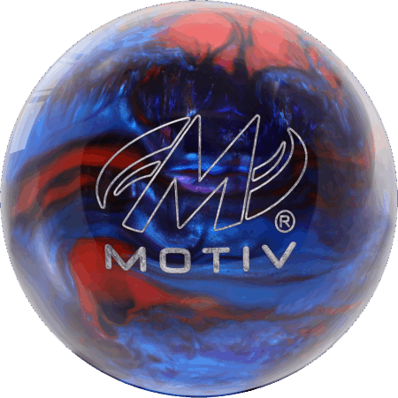 Motiv Aspire Bowling Ball Navy/Red/Blue - Image 4