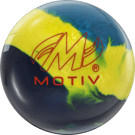 Motiv Ascend Bowling Ball Navy/Teal/Yellow - Image 3