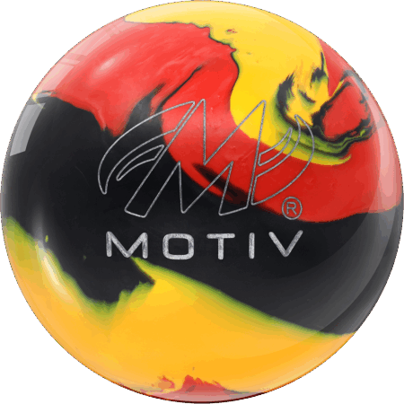 Motiv Ascend Bowling Ball Red/Black/Tangerine - Image 2