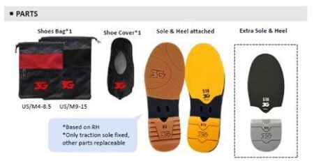 3G Racer Right Handed Bowling Shoes Black/Red - Image 2