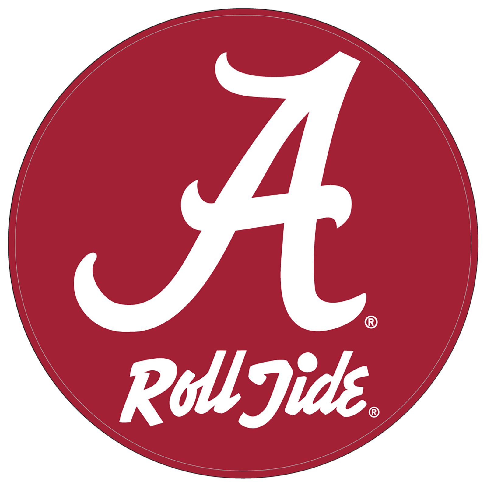 University of Alabama Crimson Tide Round Leather Shammy