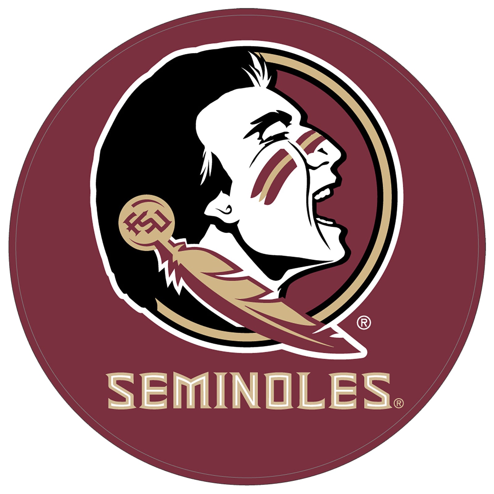 Florida State University Seminoles Round Leather Shammy