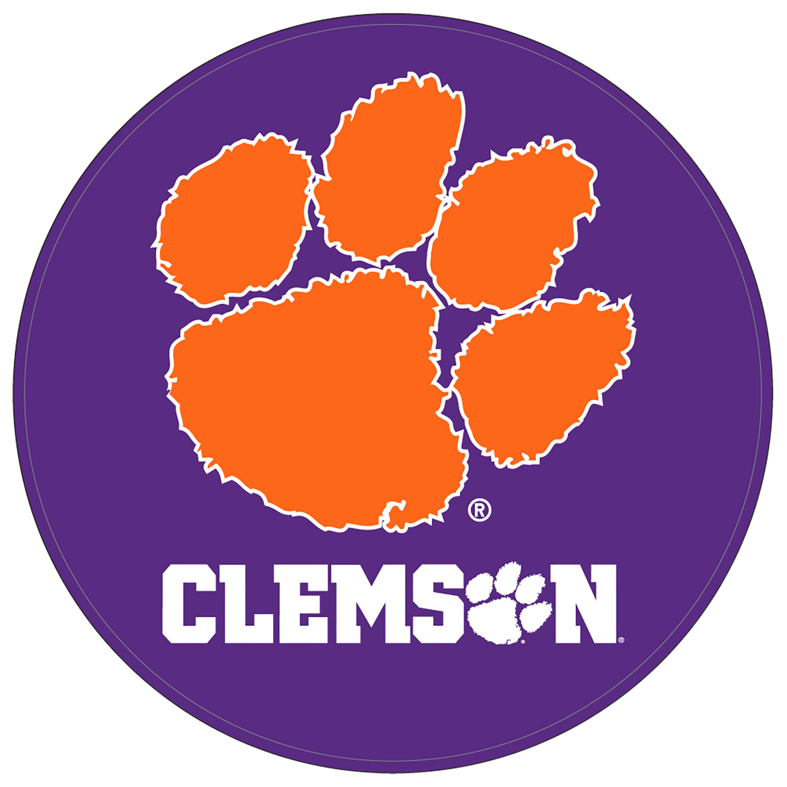 Clemson University Tigers Round Leather Shammy