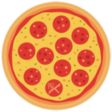 KR Strikeforce Round Leather Shammy Pepperoni Pizza