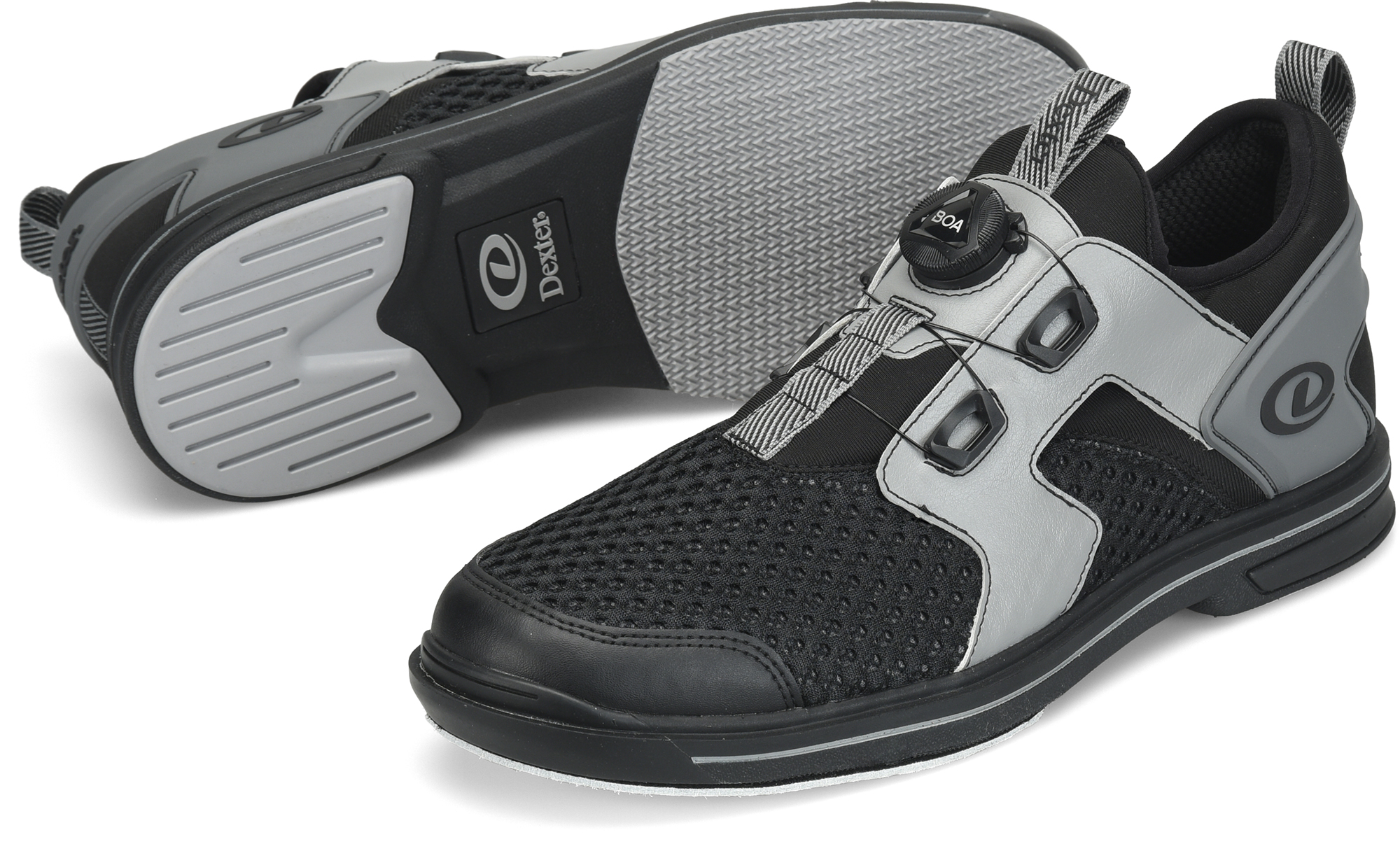 Dexter Pro BOA Right Handed Bowling Shoes Black/Sharkskin WIDE - Image 8