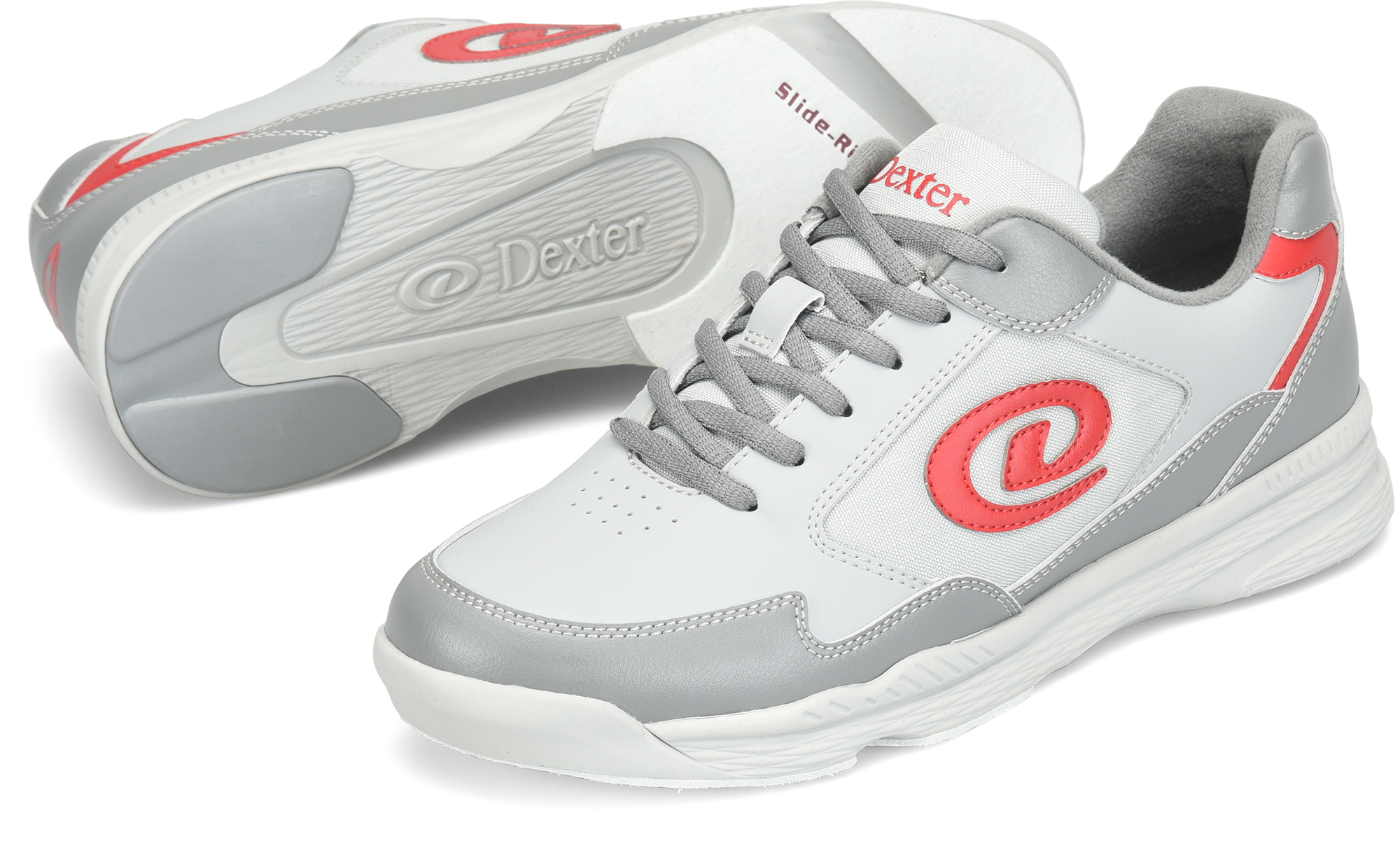 Dexter Ricky V Men's Wide Width Bowling Shoes Grey/Red - Image 9